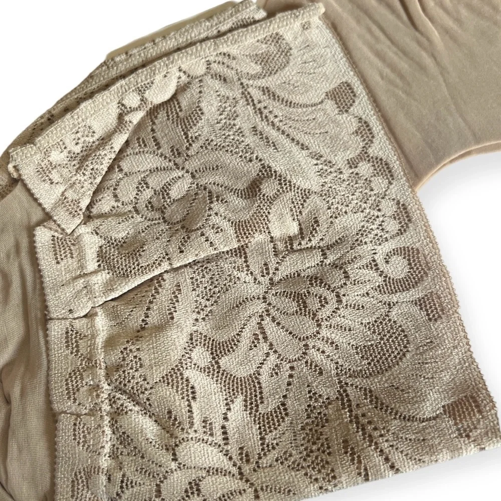 Italian Thigh High Lace Top Nude Stockings by Osé, Made in Italy, New, Size 1 &2